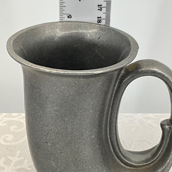 Pewter Horn-Shaped Mug Handle 4.5" - Picture 5 of 5
